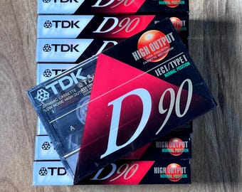 Cintas de casete vírgenes TDK D90 selladas vintage - Mix Tape Perfection