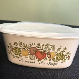 Vintage Corning Ware 70’s - 1.5 Quart Le Persil La Sauge SPICE O’ Life A 1/2 B