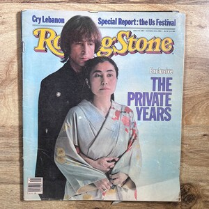 Vintage 1982 ROLLING STONE MAGAZINE - No. 380 October 14 - John Lennon & Yokok Ono *The Private Years*