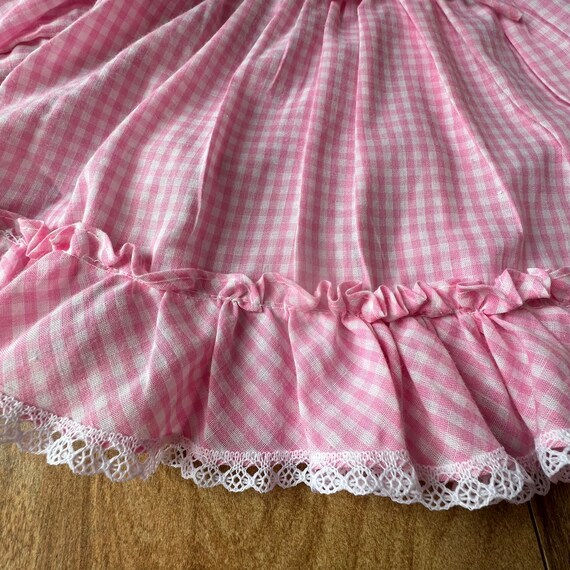 Vintage 1980s CRADLE TOGS Pink Gingham Springtime… - image 5