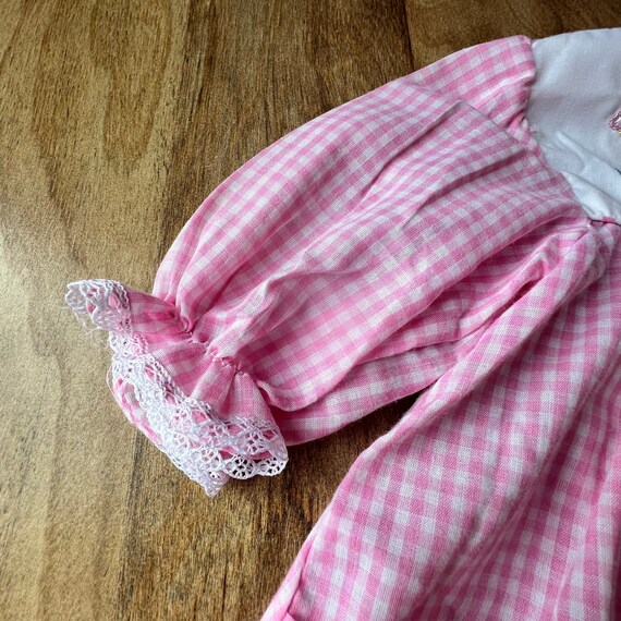 Vintage 1980s CRADLE TOGS Pink Gingham Springtime… - image 6