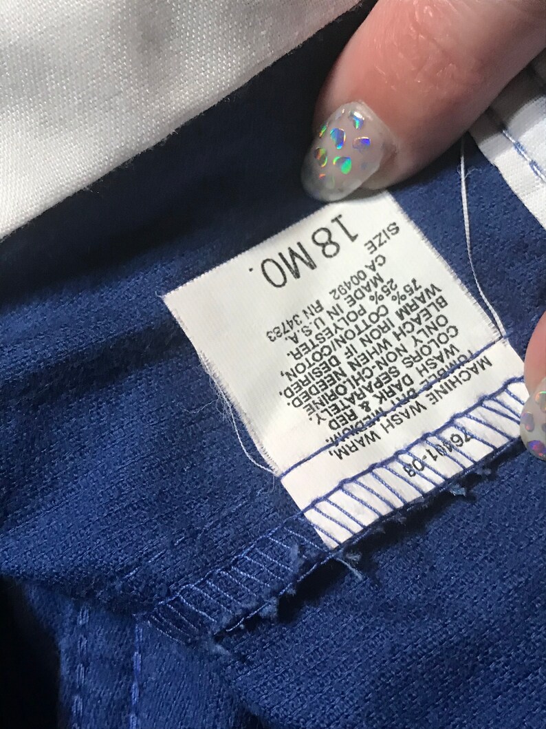 Vintage 80\u2019s LEE Kids Signature Corduroy Bright BLUE 18mo Overalls