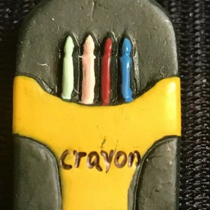 Vintage Crayon Box - Shank Buttons : Lot Of 8 Boxes Handmade Composite
