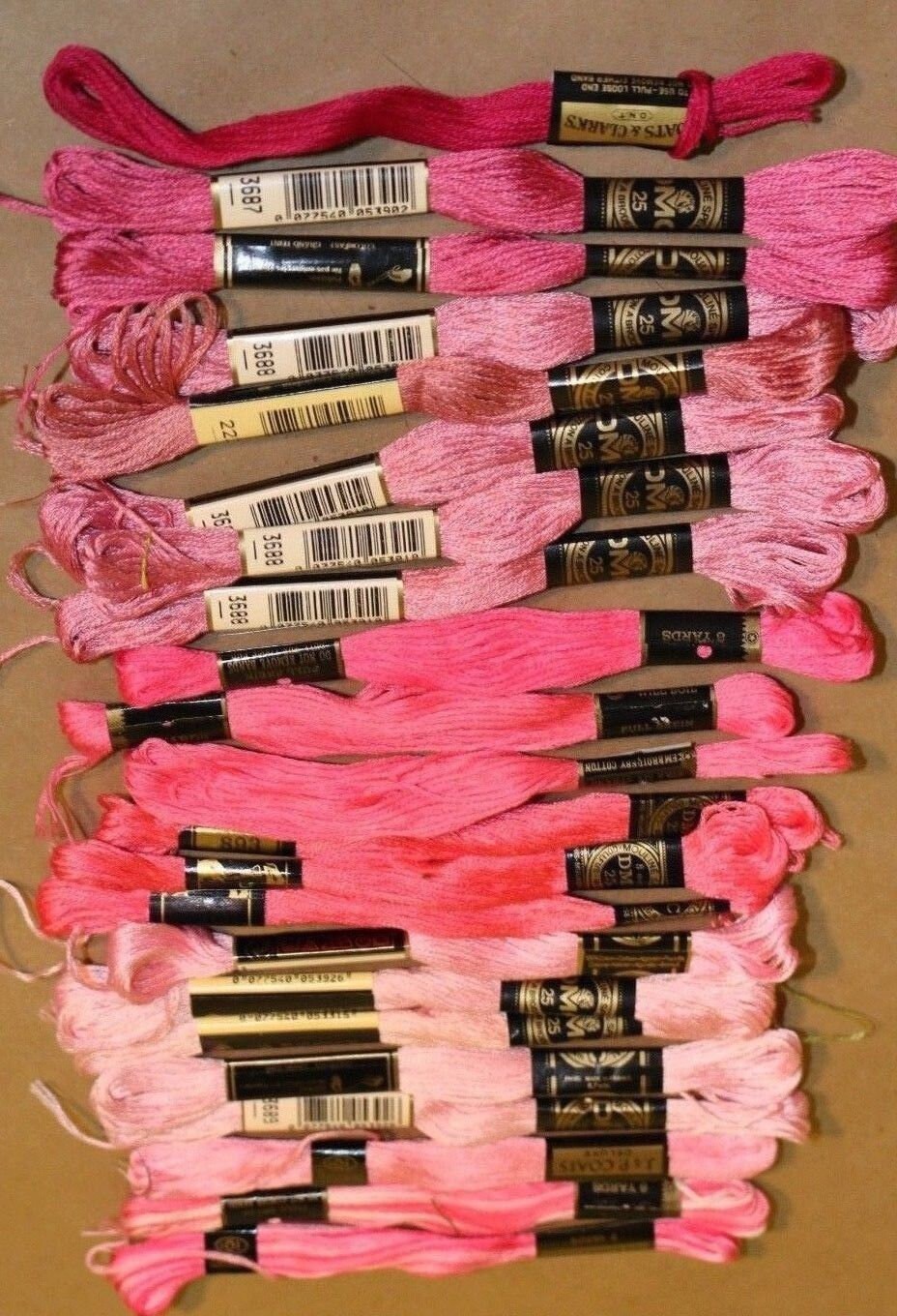 Lot De 12 Bobines Fil à Coudre Coats & Clark - 1100 Yards, Rose Vif 32C, Polyester