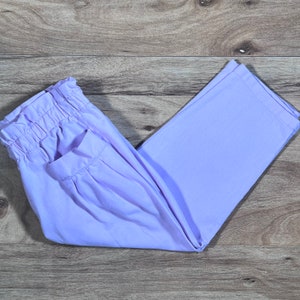 Vintage 1980s LITTLE BROOKE - Girls Purple Ruffle Pants - Bright Color - Elastic Waist - Kids Size 2T