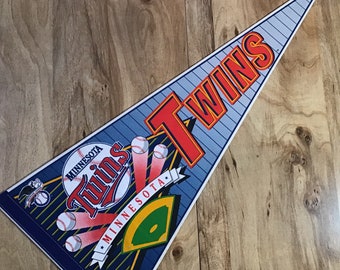 Vintage 90er Jahre Minnesota TWINS - MLB - Blauer Streifen Baseball Wimpel