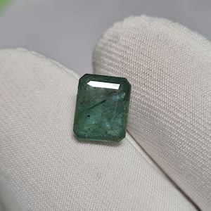 Natural zambian emerald, emerald cut, 8x7x4mm, 2.3cts Loose Green Emerald Gemstone ,Jewelry Making ,May Birthstone, wholesale Gemstone