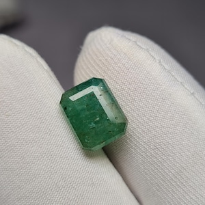 Natural zambian emerald, emerald cut, 10x8x6mm 3.5cts Loose Green Emerald Gemstone ,Jewelry Making ,May Birthstone, wholesale Gemstone