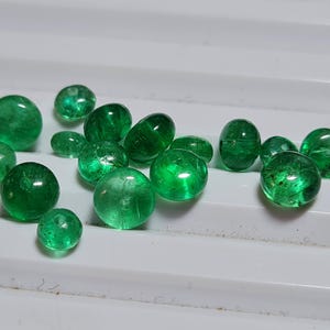 IGI Certified Emerald loose beads 5cts  , Deep Green Emerald center drilled Emerald Green Emerald 4mm Minor Oil Emerald, For making jewellry