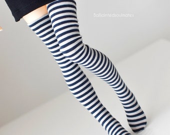 SLIM MSD BJD Minifee 1/4 Black striped stockings