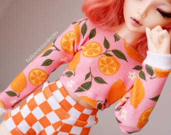 SLIM MSD BJD Minifee 1/4 Sweet Orange crop sweatshirt