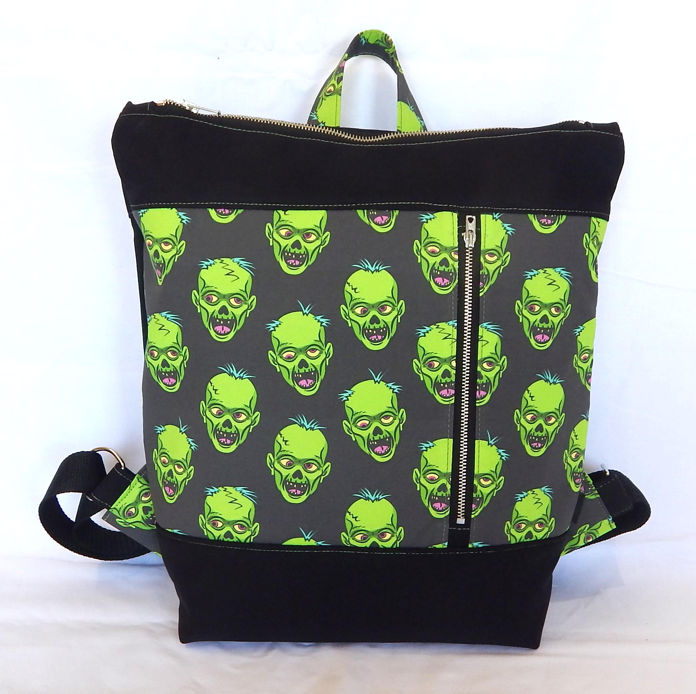 Zombie Backpack – Gothic Canvas Bag – Horror Lover Gift – Creepy 