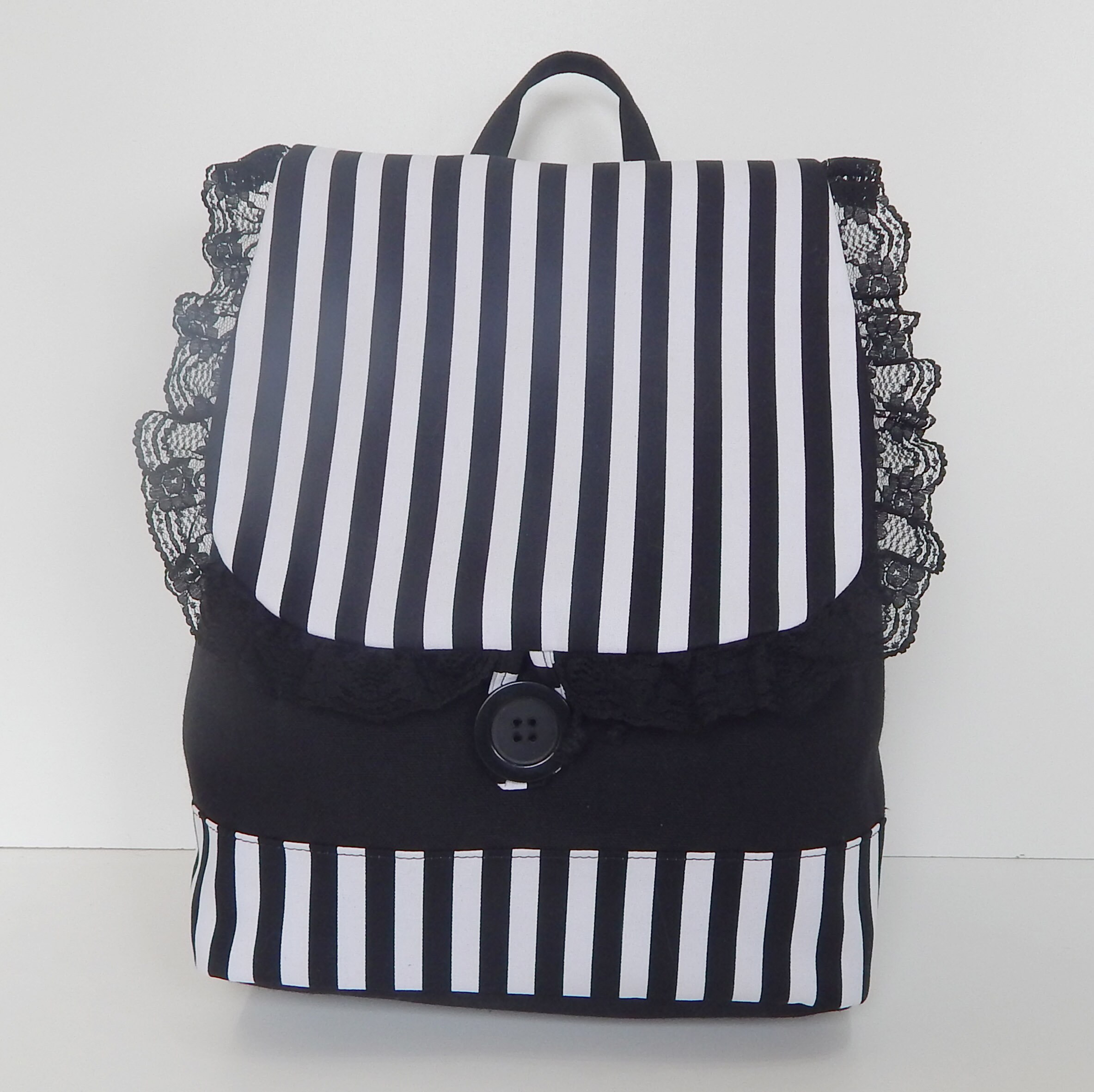 beetlejuice striped backpack