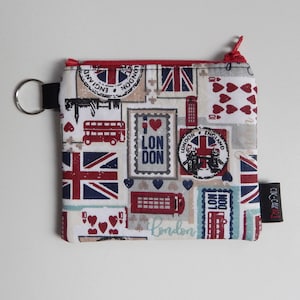 London Rot Geldbörse - Einzigartiges Geschenk für Sie, Stilvolle Schlüsselbund Brieftasche