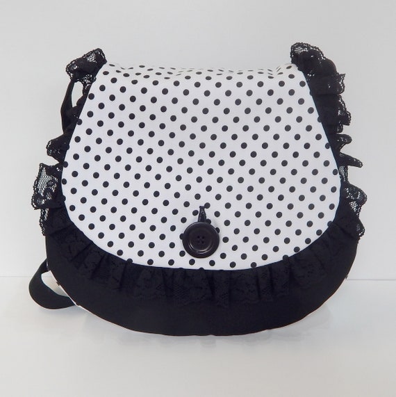 Lolita Sweet Lolita Lolita Gotica Punto Puntos Bolso Retro Bolso Vintage Bolsos Y Carteras Blanco Y Negro Moda Lolita Pin Up Rockabilly Etsy Espana