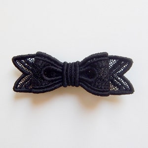 Gothic Lace Hair Bow: Bride Wedding Barrette