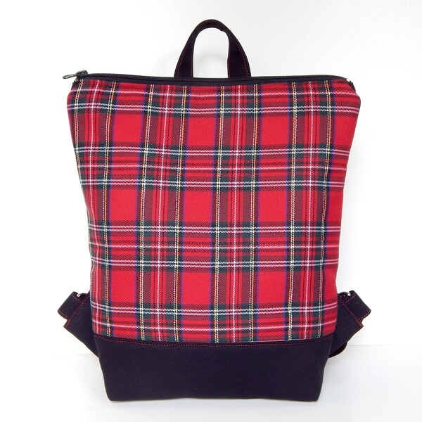 Plaid Backpack Etsy