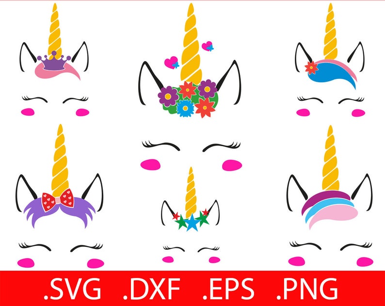 Download Flower Unicorn SVG Files Unicorn SVG Unicorn Face SVG Unicorn | Etsy