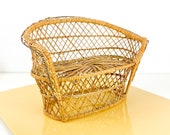 Mini Peacock Sofa Small Rattan Peacock Throne Mini Sofa Rattan as Flower Bench Flower stool