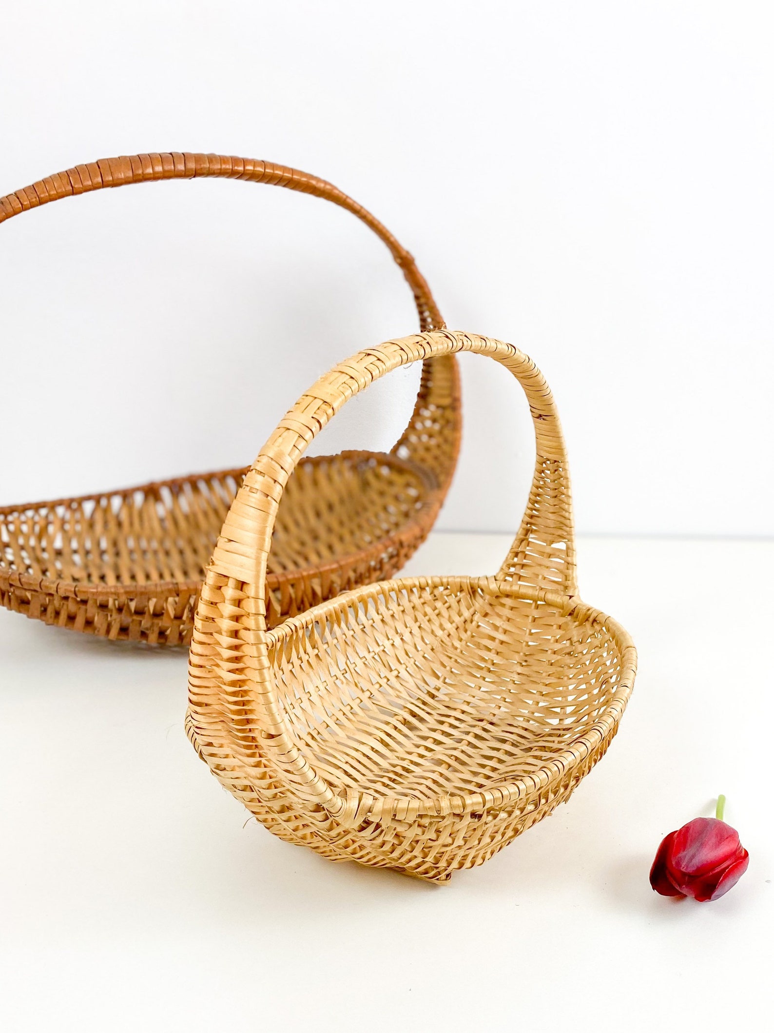 Small Fruit Basket Banana Boat Mid Century Basket with Etsy