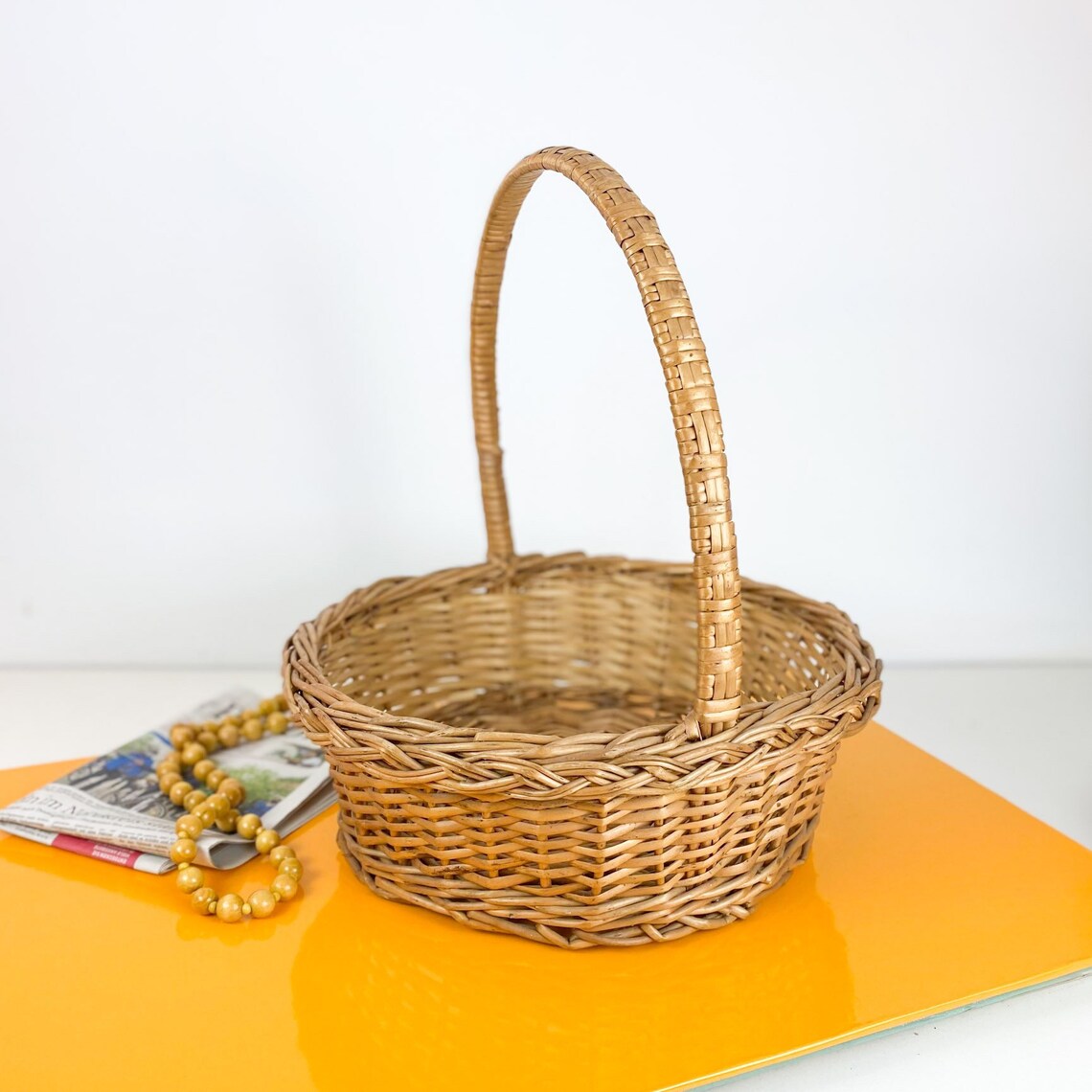 Rattan Blumenkorb Großer rustikaler Weidenkorb als | Etsy