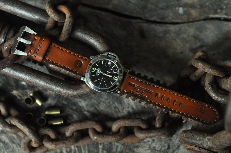 Leather Watch Band AMMO Watch Strap 20mm 22mm 24 Mm. With High Etsy