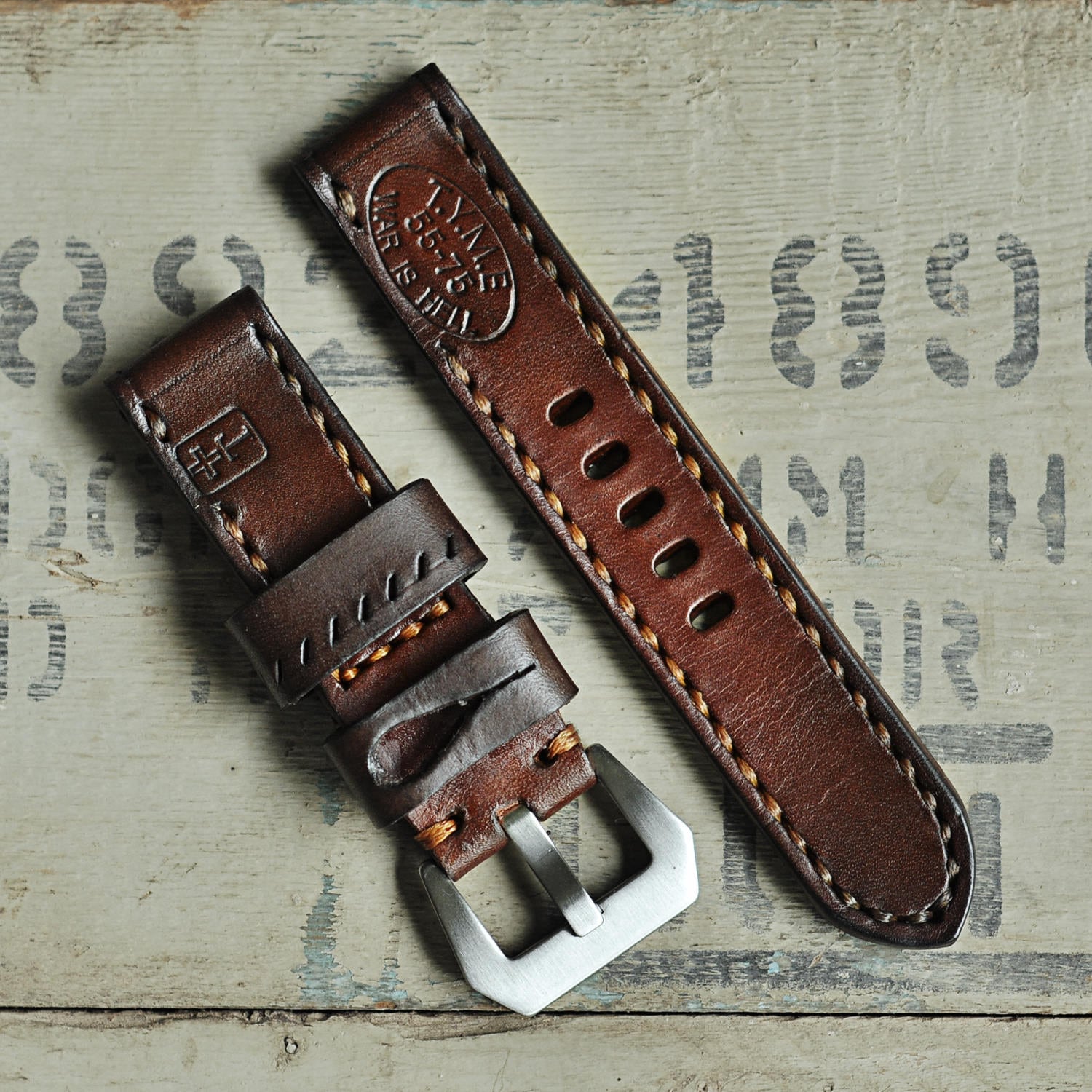 Affordable Durable Leather 24 mm Watch Strap HA2711-5_K0022764 main image 0
