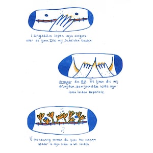 Art Print "Langzaam lopen de lijnen"