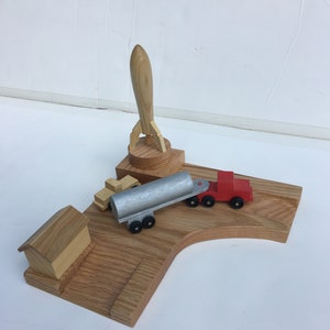 Wooden Rocket Launch Set: Toy Space Mission Control