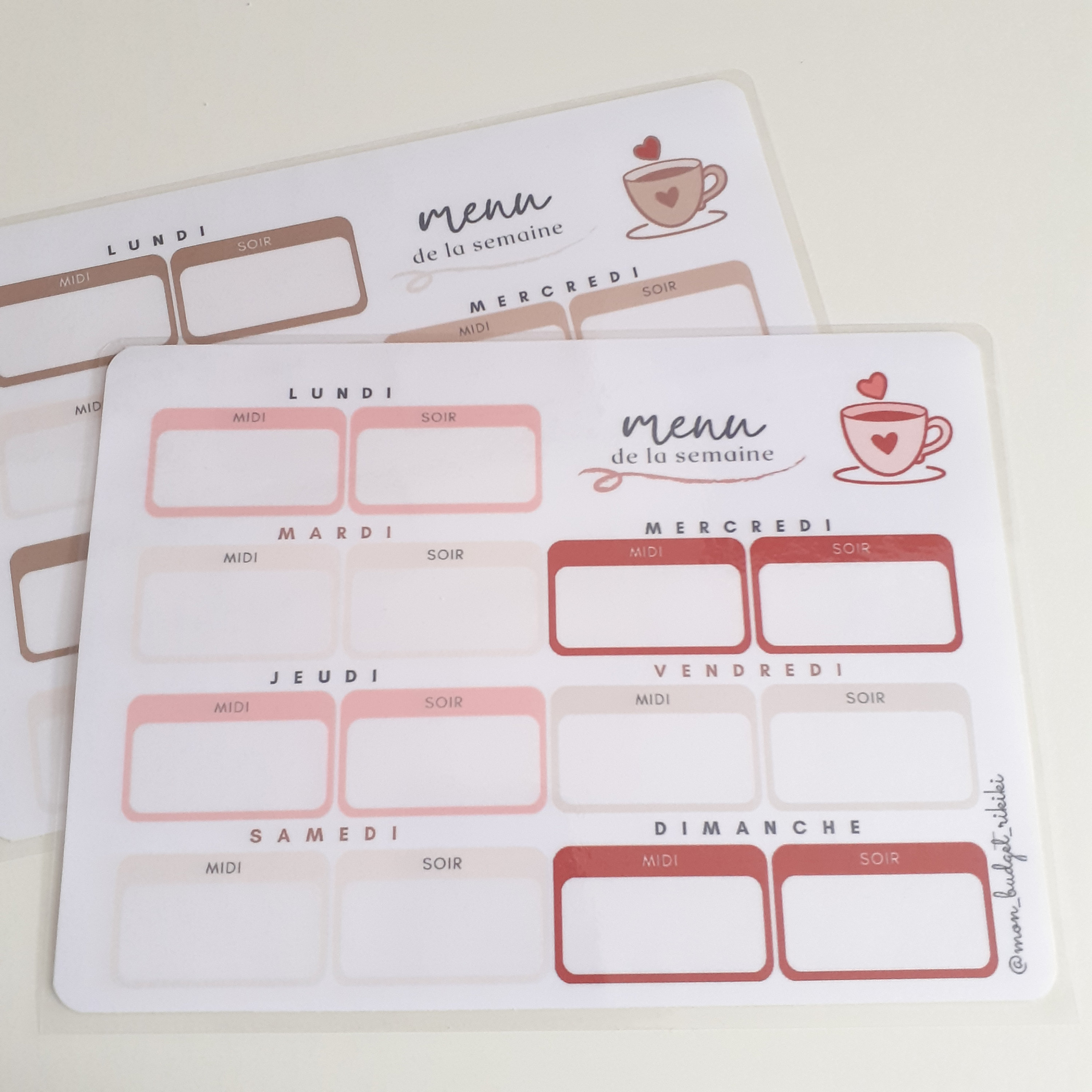 Pack Frigo : Planificateur de menus + 2 magnets – Medinah