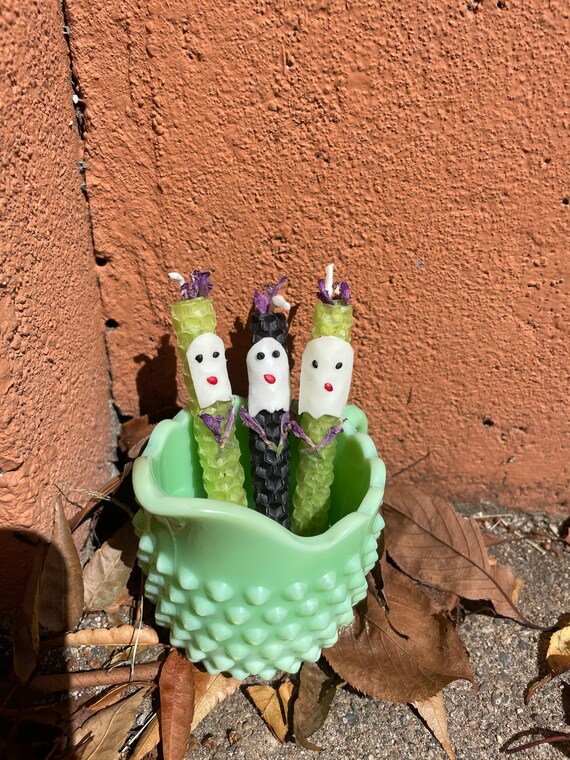 Past Be Gone Spell Candle Ghost Skullcap Candle Letting Go Etsy