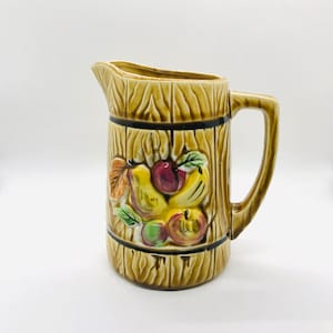 Schöner Vintage 1960er Wasserkrug, Obstwasserkrug, Vintage Krüge, Vintage Dekor, Vintage Küchendekor-Wasserkrüge, Retro