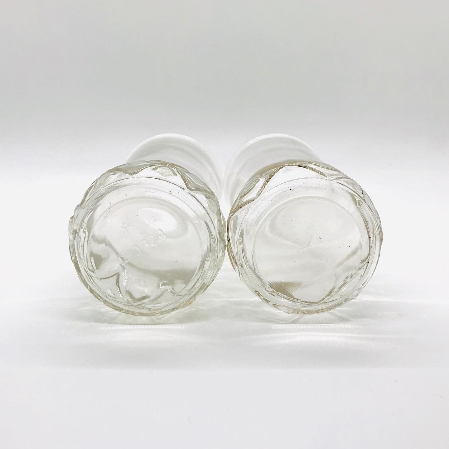 Lovely set of two vintage 1950s Juice glasses embossed Etsy