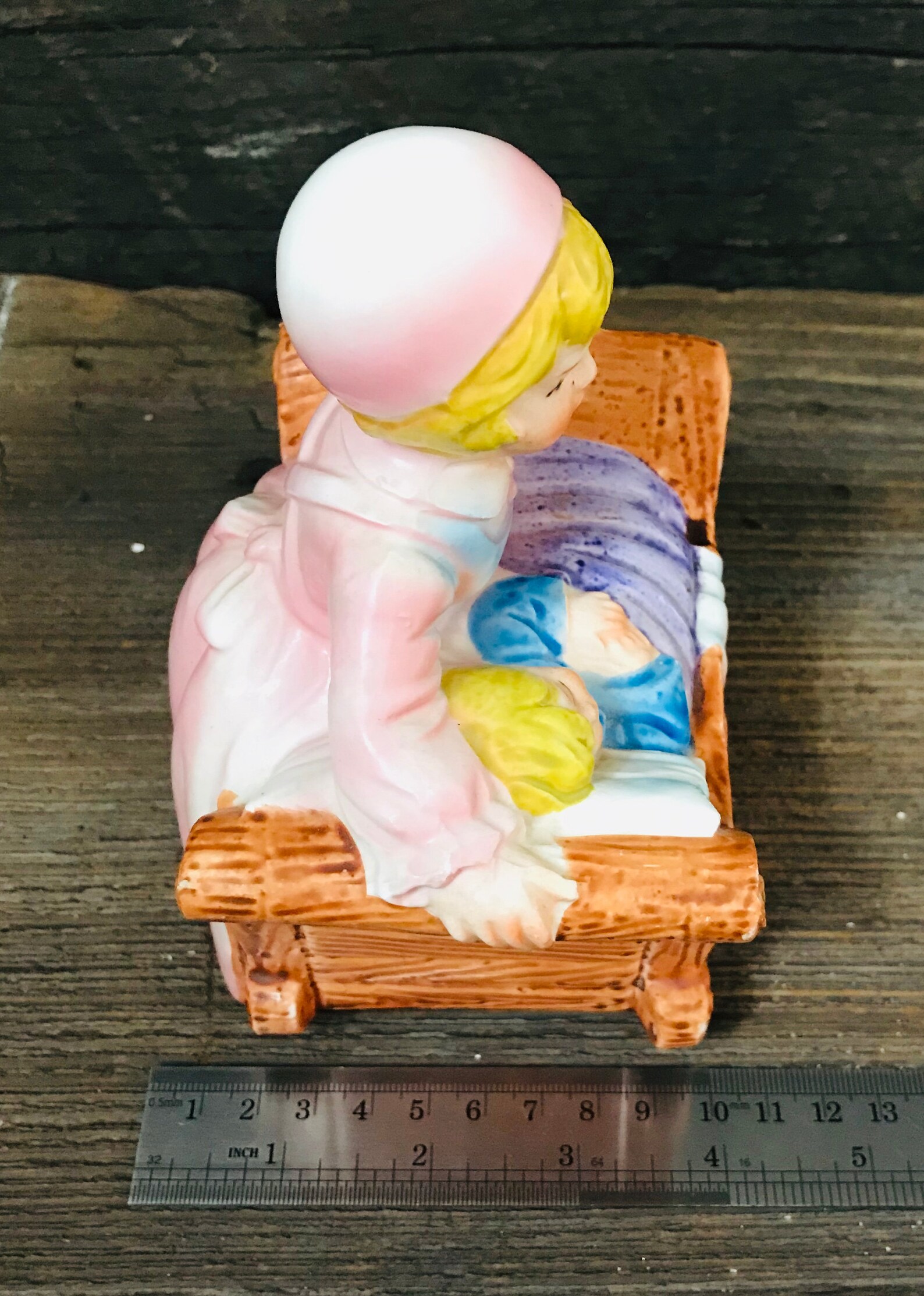 Vintage Rock a bye Baby Musical Figurine Momma Rocking Her Etsy