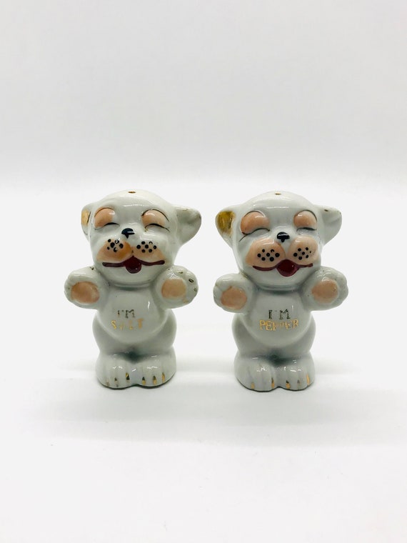 Adorable Vintage 1960's Bonzo Dog Salt and Pepper Shakers