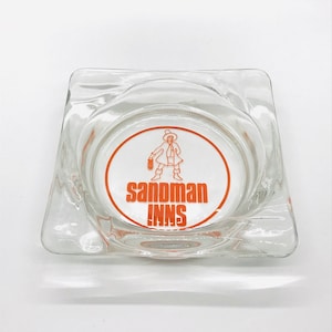 Vintage Sandman Inns Ashtray, vintage ashtrays, hotel ashtrays, vintage hotel ashtrays, vintage hotel collectibles, motel ashtrays, ashtray