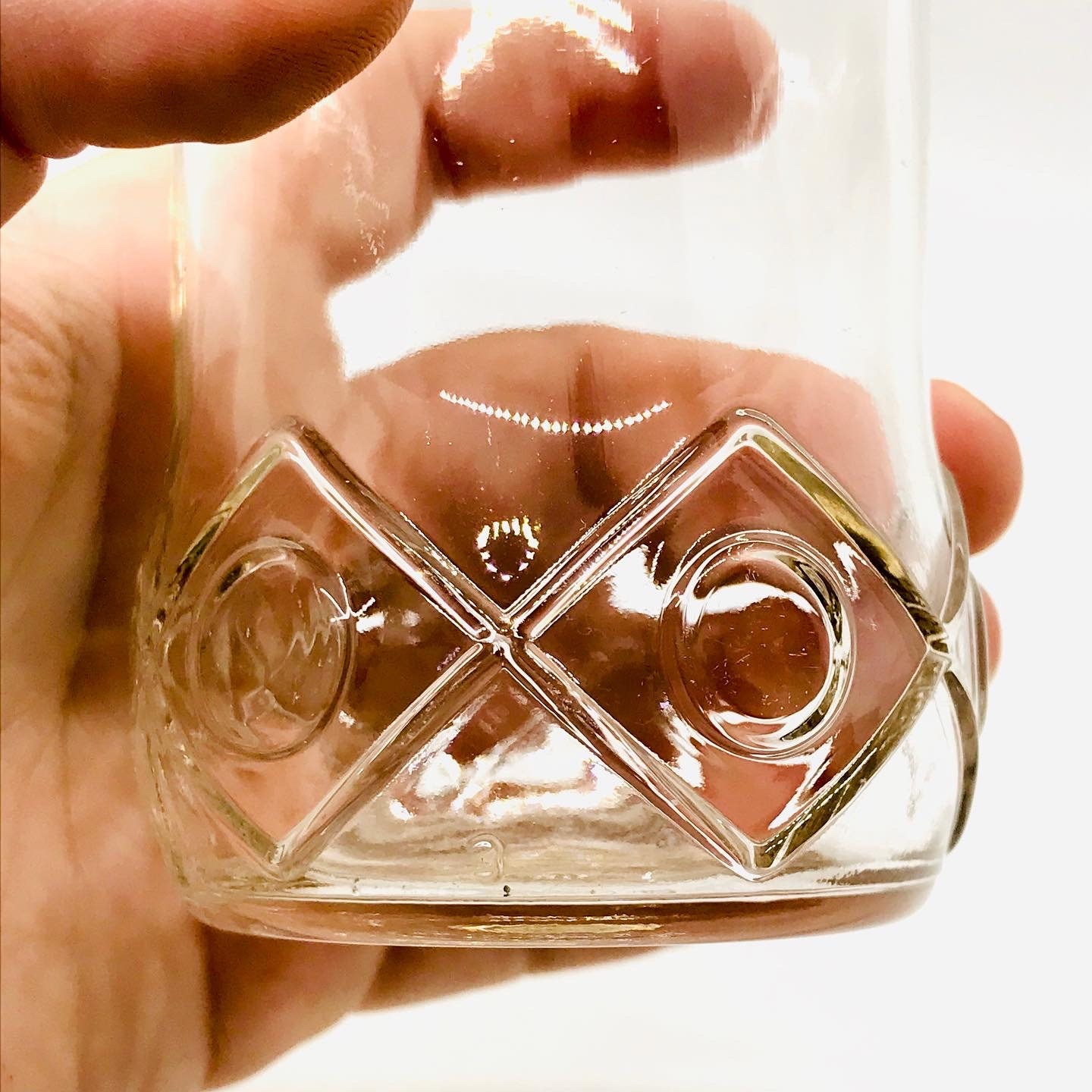 Lovely Set of Two Vintage 1950s Juice Glasses Embossed Etsy