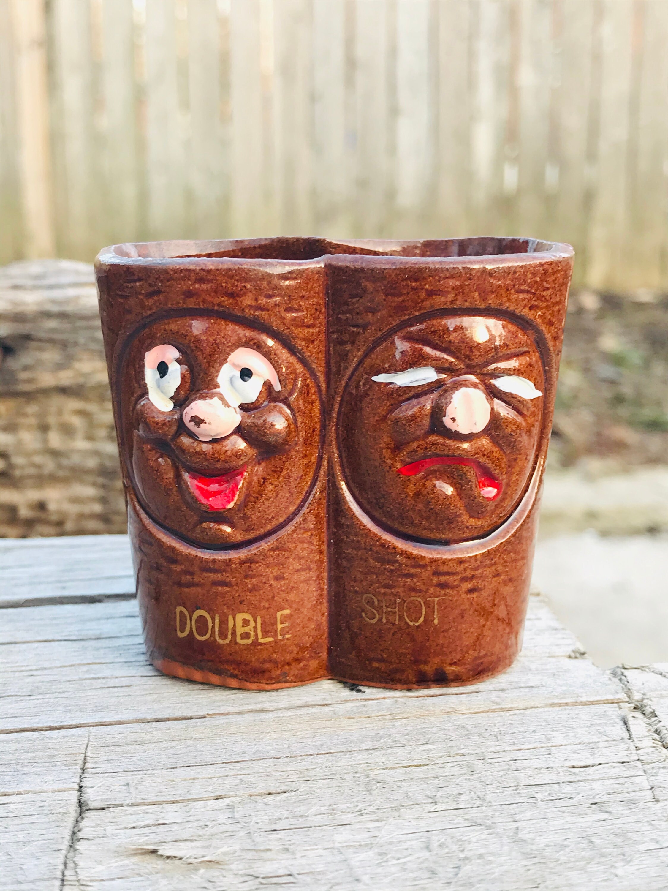 Vintage 1960s Double Shot Glass Novelty Shot Glass Vintage Etsy