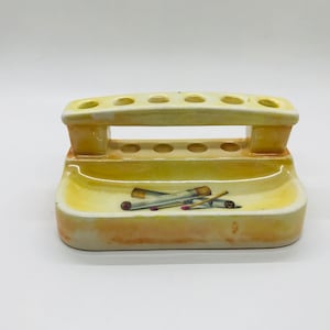 Vintage Porcelain Cigarette Holder/Ashtray, Czech, 1960’s Vintage Ashtray, Collectibles, Ashtray Collectibles, Trinket Dish, Gift Ideas