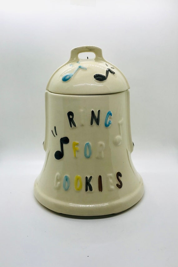 Fabulous Vintage ring for Cookies Bell Cookie Jar With Bell Etsy