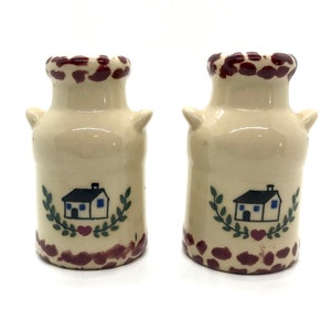 Cute Vintage Milk Canister Salt and Pepper Shakers, Vintage Salt and Pepper Shakers, Novelty Salt and Pepper Shakers, Vintage home Decor