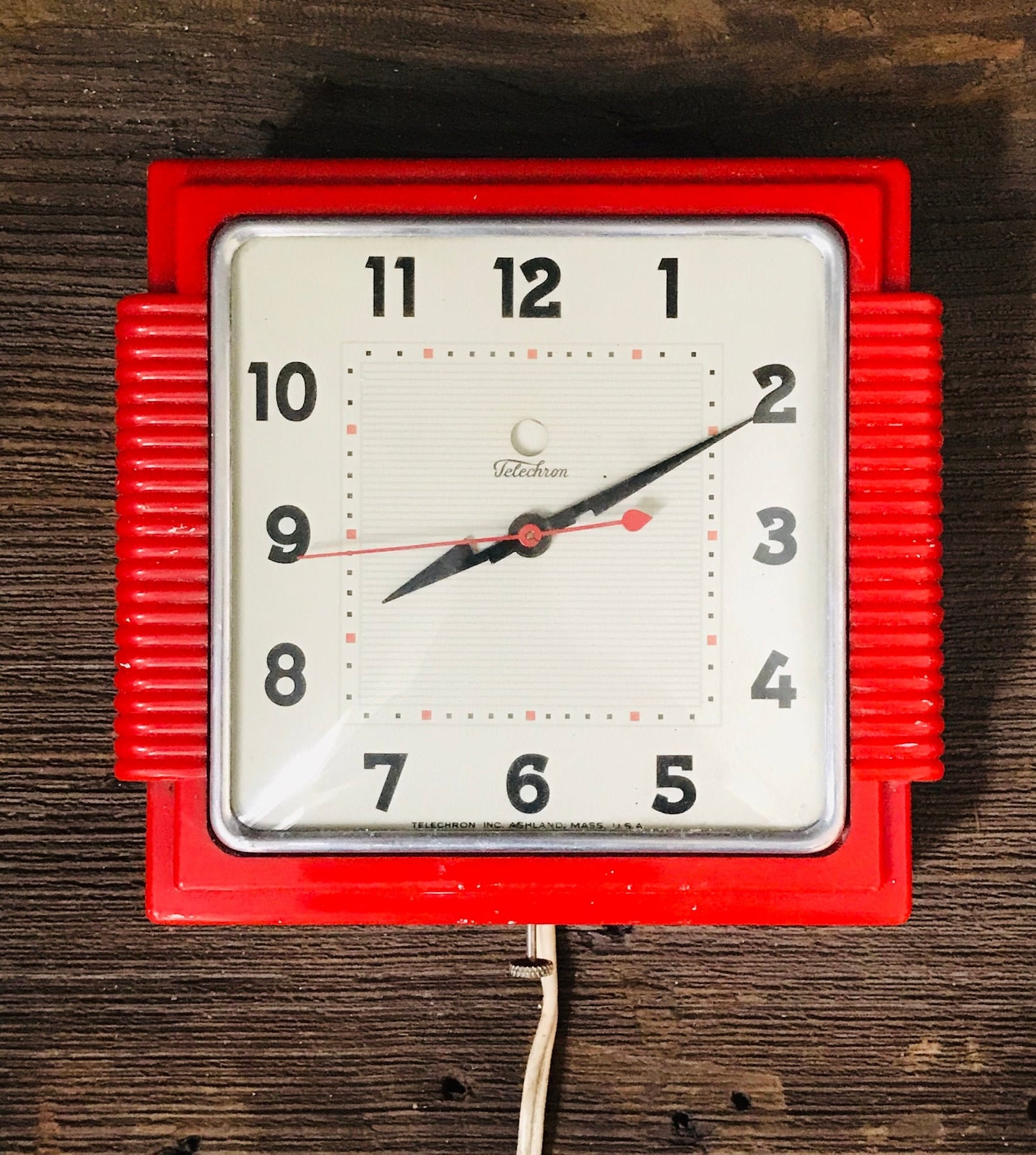 Circa 1930s RARE Telechron Bakelite Electric Wall Clock Etsy