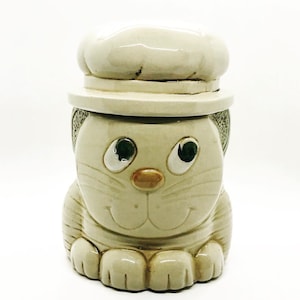 Adorable Vintage Ceramic Kitty Cat Cookie Jar, Vintage Kitchen Accessories, Cat Lovers, Cat Collectibles, Kittens, Vintage Cats, Ceramic Cat