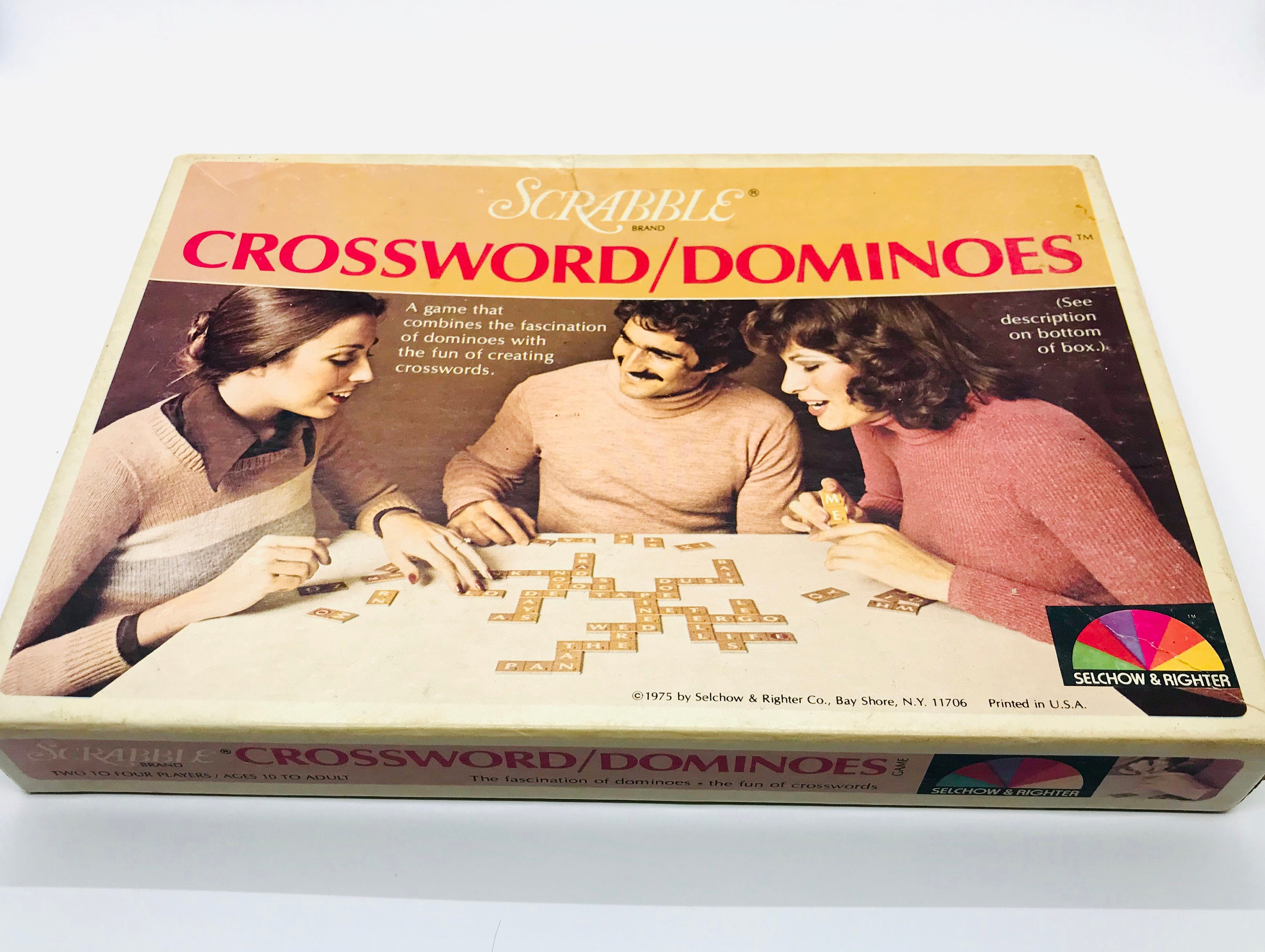 Vintage 1975 Crossword/dominoes Board Game Vintage Scrabble - Etsy