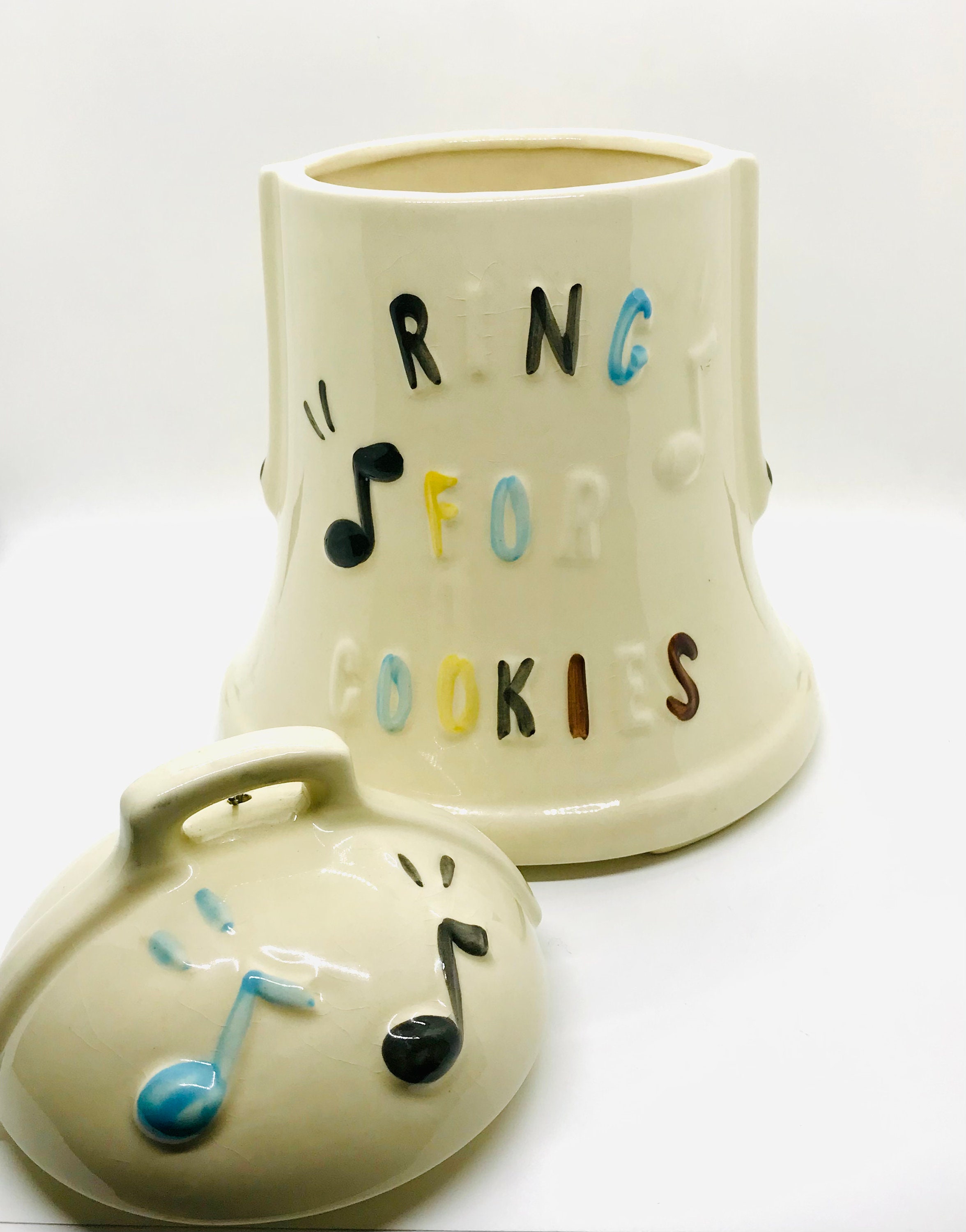 Fabulous Vintage ring for Cookies Bell Cookie Jar With Bell Etsy UK