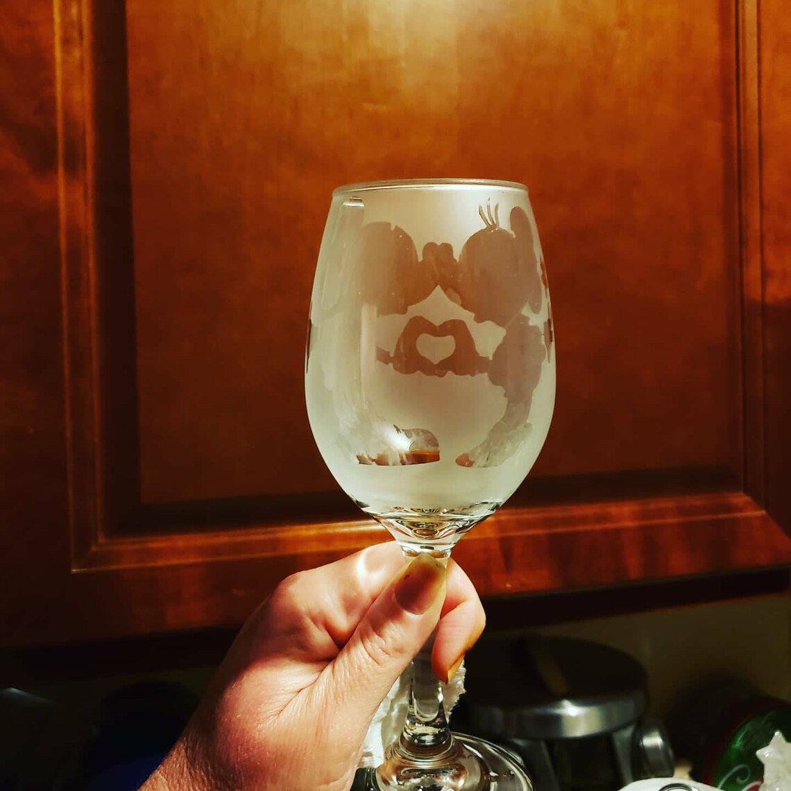 Etched Disney Wine Glass Set 2 wine glasses Etsy