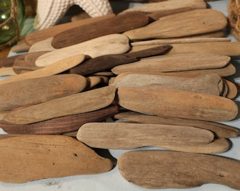 50 Pieces of Flat Driftwood 5&quot;-7&quot; From Northern California, Wedding Place Cards, Escort Cards,  Great For Crafts