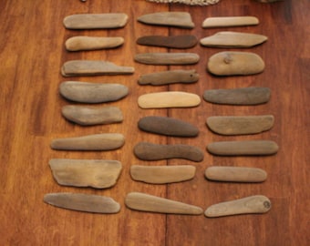 25 Pieces of Prime Larger Flat Driftwood 5&quot;-7&quot; from Northern California, Wedding Place Cards, Escort Cards Best of the Best!