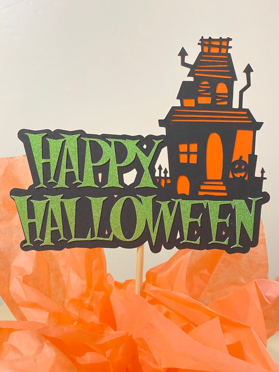 Halloween Cake Topper Halloween Center Piece Halloween Etsy