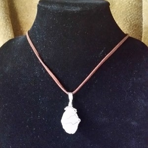 Rose Quartz Leather Necklace